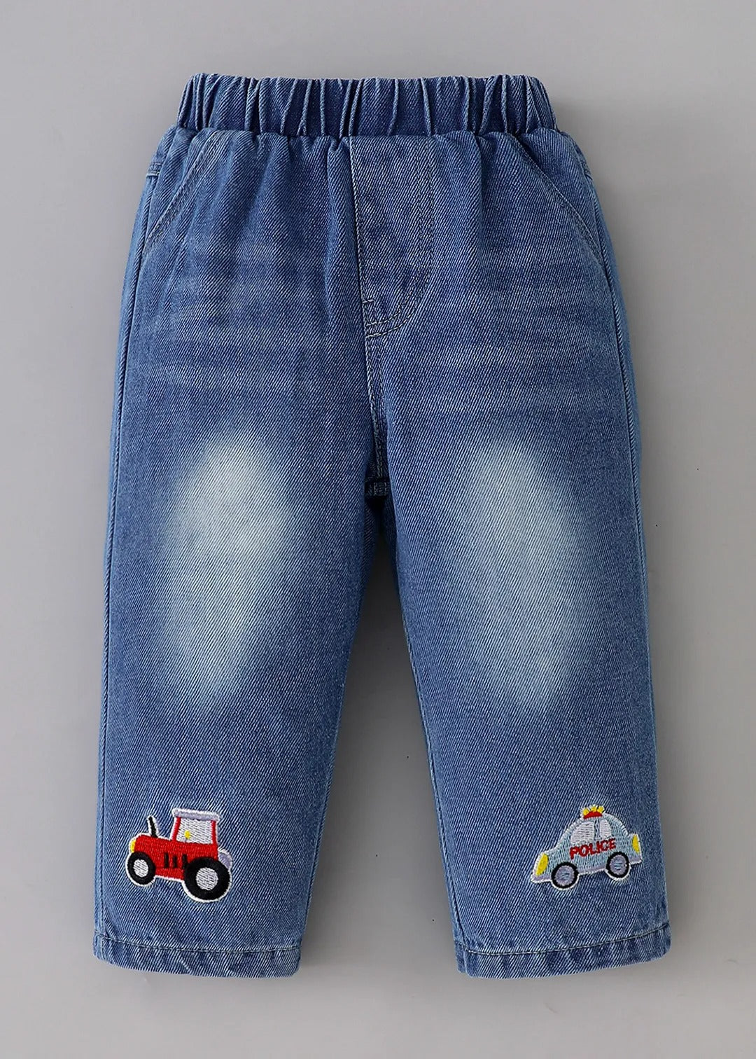 Kids Embroidered Cotton Shirt & Denim Pants Co-Ord Set | Premium 2-Piece Casual Outfit for Boys & Girls